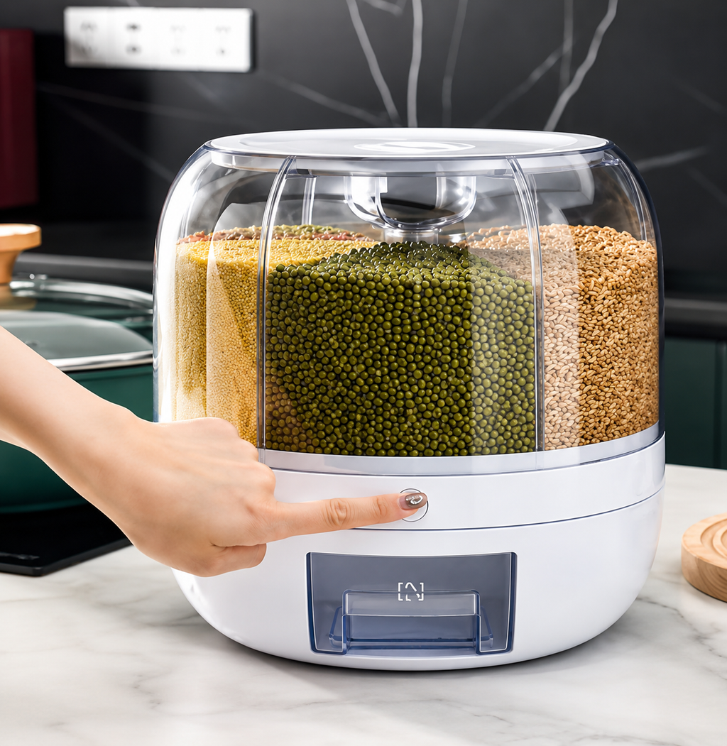 6-Grid Rotating Grain Dispenser